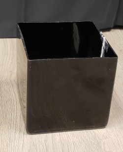 Black Square Glass Container