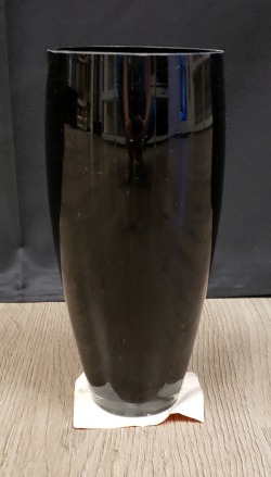 Black Glass Oblong Vase