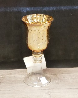 Speckled Gold Footed Glass Chalice